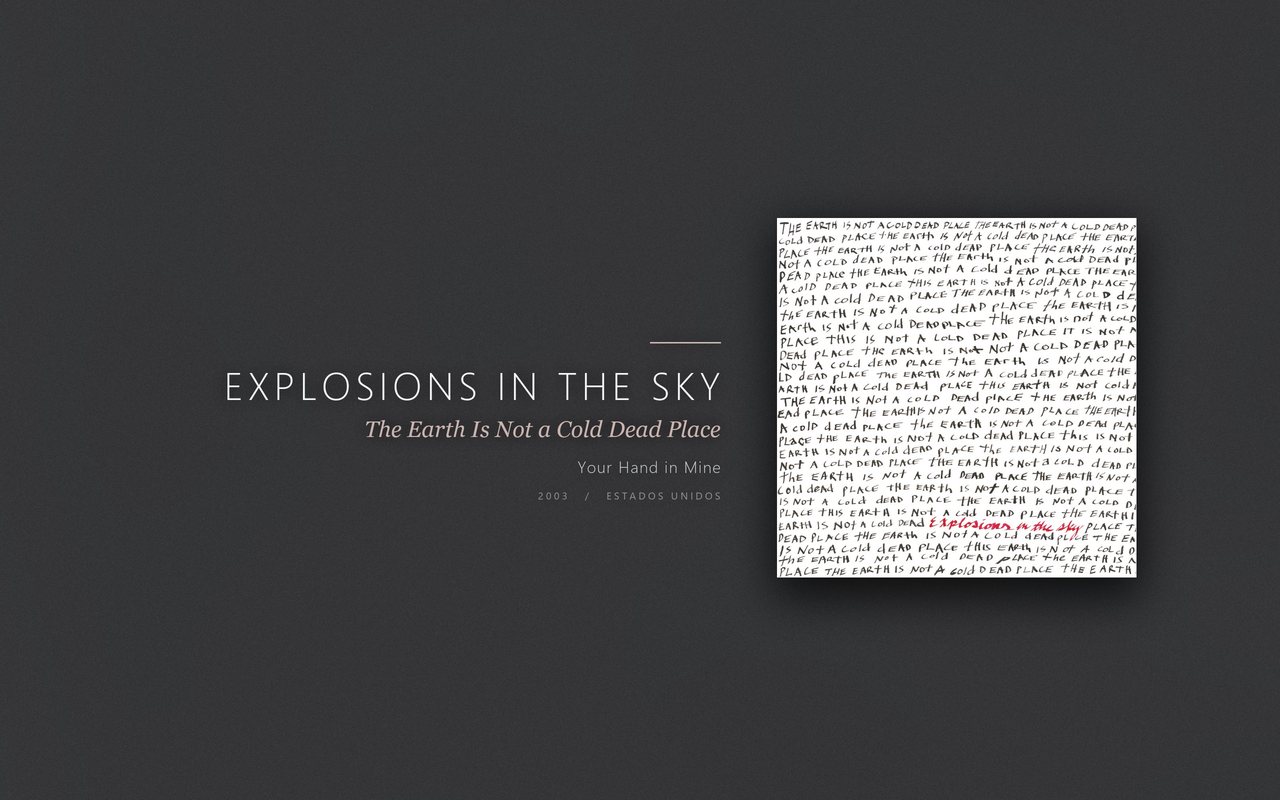 Wallpaper of the track playing right now, with its cover art